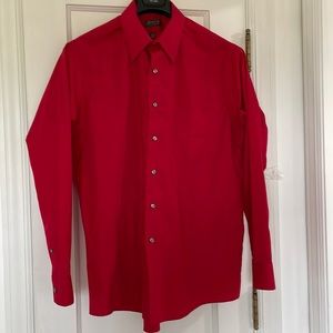 Arrow wrinkle free 16 34/35 Large red dress shirt